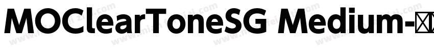 MOClearToneSG Medium字体转换